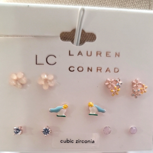 LC Lauren Conrad Jewelry - Cottagecore Style Lauren Conrad Cubic Zirconia Earring Set